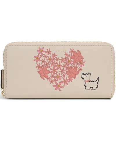 Radley London Love You Lots Mini Zip Around Wallet In White