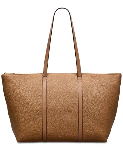 Radley London Lynton Close Extra Large Leather Zip Top Tote In Chai