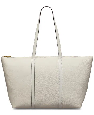 Radley London Lynton Close Extra Large Leather Zip Top Tote In Chalk