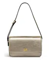 Radley London Magpie Lane Metallic Small Flapover Shoulder Bag In Icy Gold