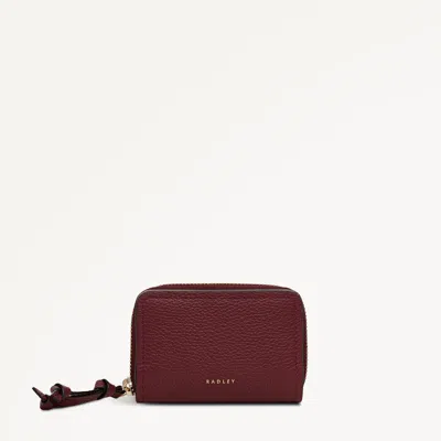 Radley London Merlot Small Zip Around Purse In Red