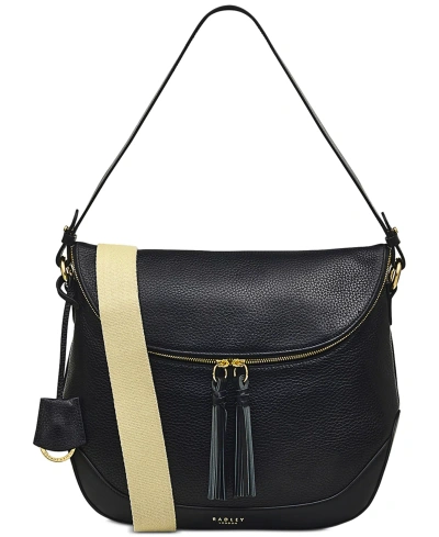 Radley London Milligan Street Medium Zip Around Leather Shoulder Bag In Black