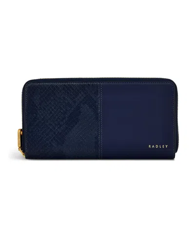 Radley London Mount Row Faux Snake Zip Around Wallet In Evenfall