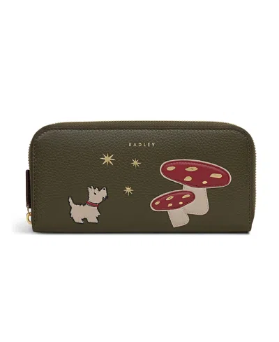 Radley London Mushroom Mate Zip Around Wallet In Brown