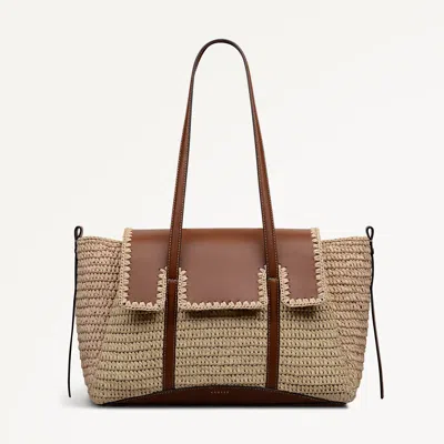 Radley London Natural Medium Flapover Shoulder Bag In Sand