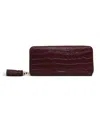 Radley London Noble Alley Faux Croc Zip Around Wallet In Burgundy