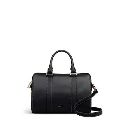 Radley London Noble Alley Medium Ziptop Satchel Bag In Black