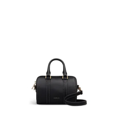 Radley London Noble Alley Mini Ziptop Satchel Bag In Black