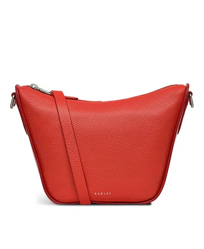 Radley London Oak Street- Small Zip Top Crossbody Bag In Lava