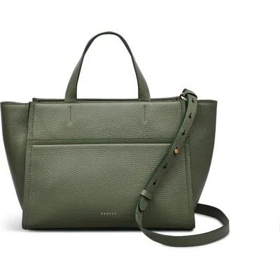 Radley London Oak Street Medium Ziptop Satchel Bag In Olive