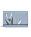 Radley London Oak Street Snowdrops Flapover Wallet In Smoke Blue