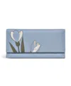 Radley London Oak Street Snowdrops Flapover Wallet In Smoke Blue