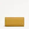 Radley London Saddle Brown Leather Woman's Wallet In Yellow