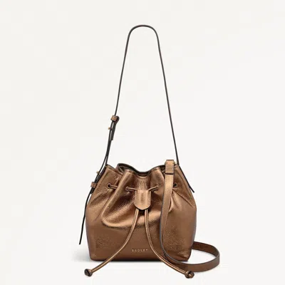 Radley London Olive Gold Small Drawstring Shoulder