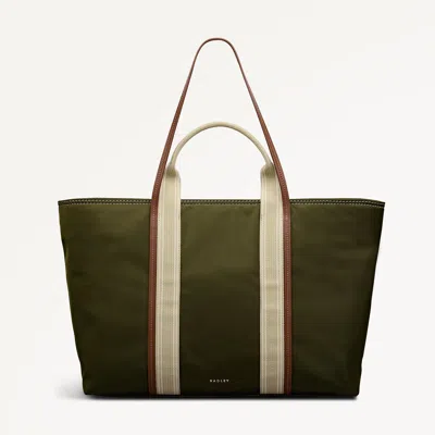 Radley London Olive Green Large Ziptop Tote Bag