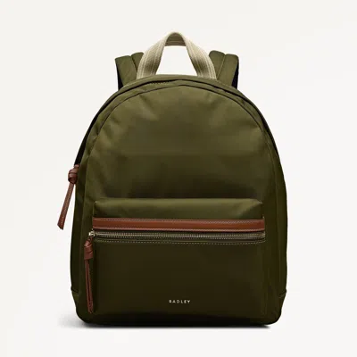 Radley London Olive Green Medium Ziptop Backpack