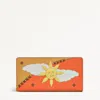 Radley London Large Orange Leather Purse In Orange