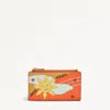 Radley London Leather Orange Zip Top Purse In Orange