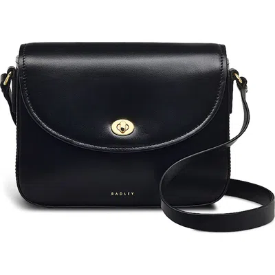Radley London Parliament Hill Mini Leather Flap Crossbody Bag In Black