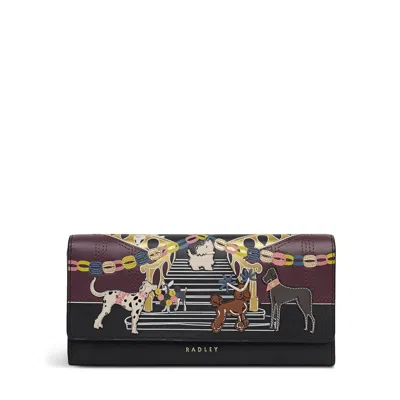 Radley London Party Pals Large Flapover Wallet In Black