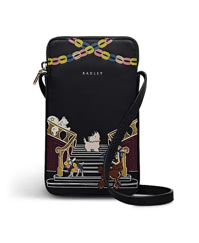 Radley London Party Pals Mini Phone Crossbody Bag In Black