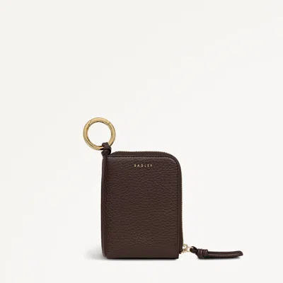 Radley London Penny Lane Small Bag Charm Dark Oak In Burgundy