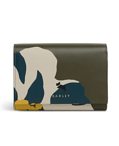 Radley London Perfect Poppies Flap Over Wallet In Green