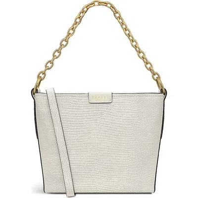 Radley London Petticoat Hill Lizard Embossed Shoulder Bag In Chalk