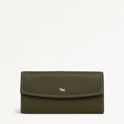 Radley London Pine Needle Large Flapover Wallet In Green