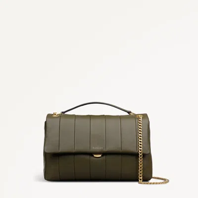 Radley London Pine Needle Small Flapover Cross Body Bag In Green