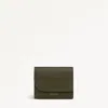 Radley London Pecan Brown Leather Trifold Purse In Green