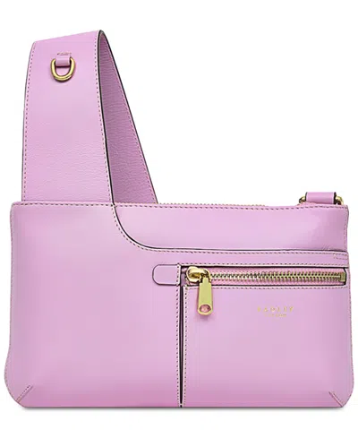 Radley London Pockets 2.0 Small Leather Ziptop Crossbody In Sugar Pink