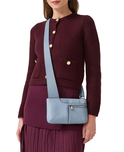 Radley London Pockets Icon Mini Zip Top Crossbody Bag In Smoke Blue