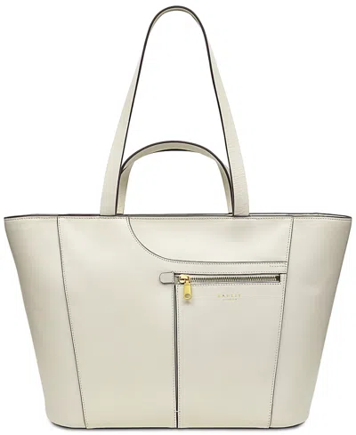 Radley London Pockets Icon Zip-top Medium Leather Tote In White