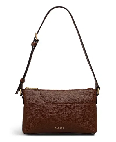 Radley London Pockets Texture Mini Zip Top Shoulder Bag In Brown