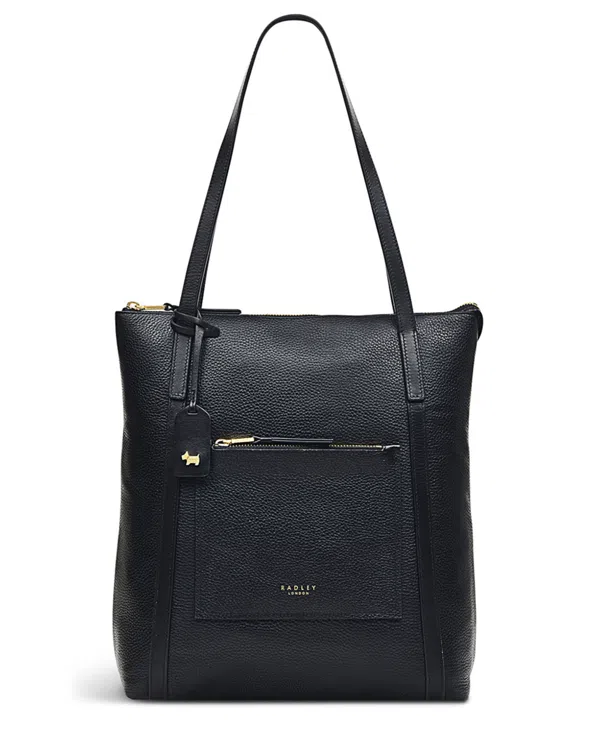RADLEY London Portman Borsa Tote Media In Pelle Morbida Con Zip - Nero - Dimensioni H33xW28xD10cm