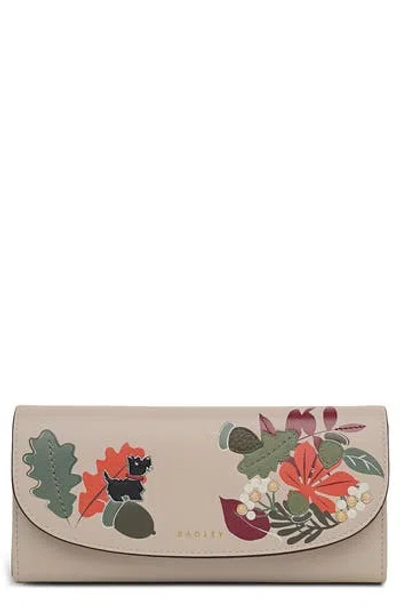 Radley London Radley Acorntopia Large Leather Flapover Wallet In Brown