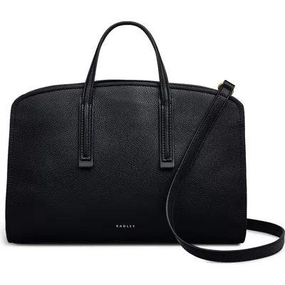 Radley London Radley Arragon Pebbled Leather Satchel In Black