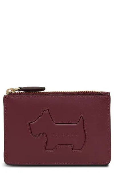 Radley London Radley Hadley Lane Leather Card Case In Burgundy