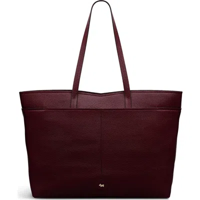 Radley London Radley Maldon Mews Large Leather Zip Top Tote In Burgundy