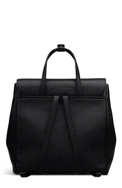 Radley London Radley Mayfair Lane Medium Flapover Leather Backpack In Black