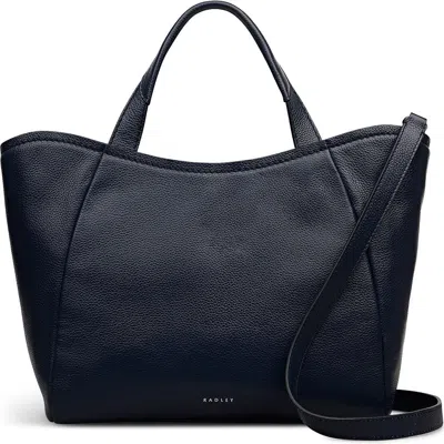 Radley London Radley Medium Muswell Lane Pebbled Leather Satchel In Black