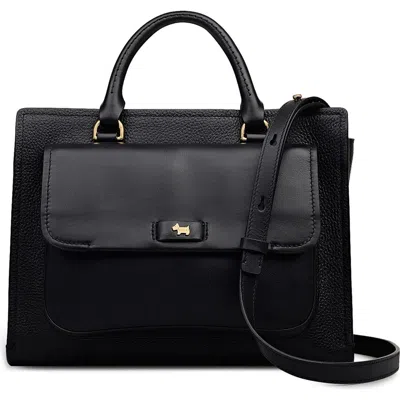 Radley London Radley Talbot Way Medium Zip Top Leather Satchel In Black