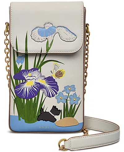 Radley London Rhs Leather Phone Crossbody In Chalk