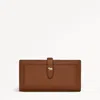 Radley London Smoke Blue Long Leather Purse In Brown