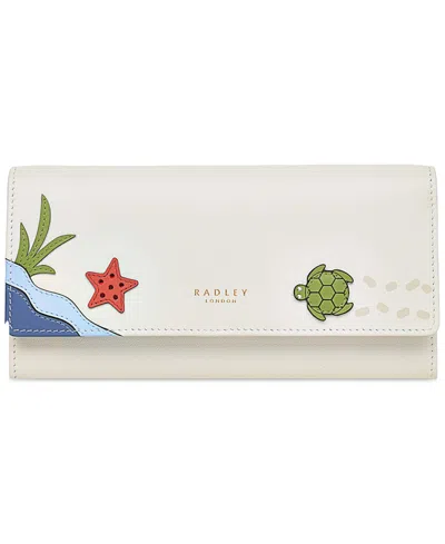 Radley London Seas The Day Large Leather Wallet In Chalk