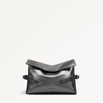 Radley London Silver Medium Flapover Clutch Bag