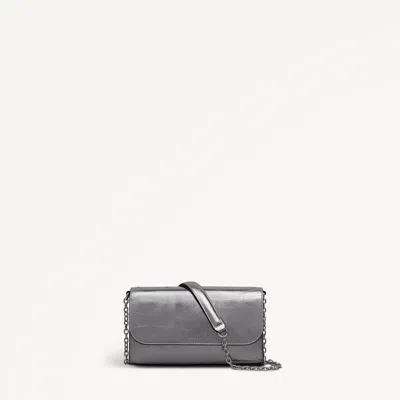 Radley London Silver Micro Flapover Cross Body Bag
