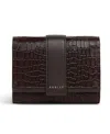Radley London Sloane Mews Faux Croc Mini Flap Over Wallet In Brown