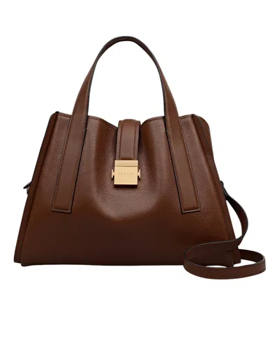 Radley London Sloane Mews Medium Zip Top Grab Satchel Bag In Brown